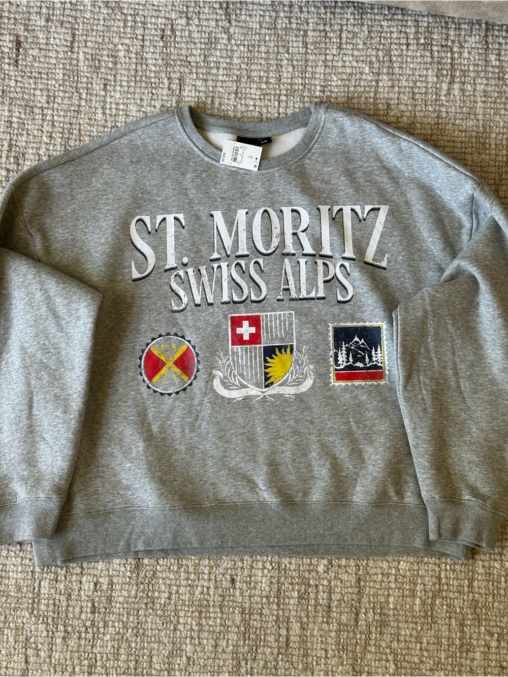 MAD Engine Grey St. Moritz Swiss Alps Graphic Crewneck